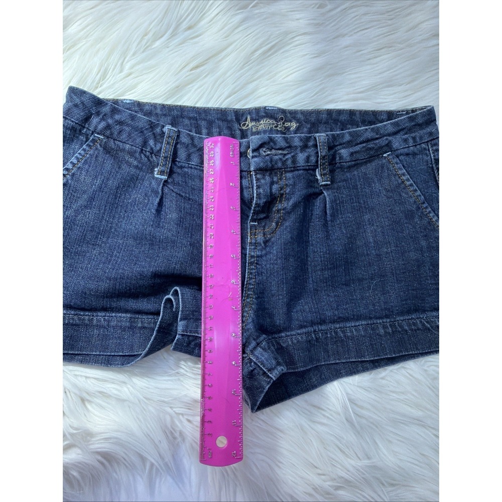 American Rag Cie Vintage Curvy Women Blue Cut Off Denim Shorts Size 9 Sexy 221 - Picture 9 of 10